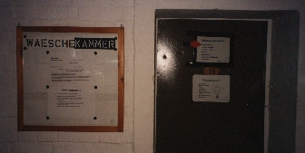 die W�schekammer - einzigste Sicherheitszone vor KpChef, Abschlie�en von innen half immer